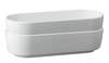 Miska SCANTIC biela z melamínu, 26.5x10.5x6.5 cm, 1 l | APS 84221