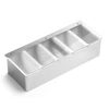 5-dielny zásobník na barmanské prísady, sivý, 37.5x14x9 cm | FORGAST FG11419