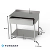 Nerezový pracovný stôl so zásuvkou 60x60x85 cm | FORGAST