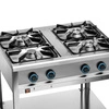 Gastronomická plynová kuchyňa 4-horáková s dolnou policou, 23 kW | FORGAST FG09453