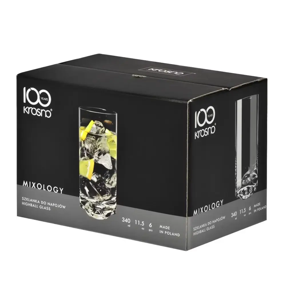 Vysoké poháre na nápoje, Mixology 340 ml - súprava 6 kusov | KROSNO GLASS F68C810035001010