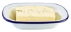 Miska ENAMELWARE, smaltovaná, biela s modrým lemovaním, 18x13,5x4 cm, 350 ml | APS 40668