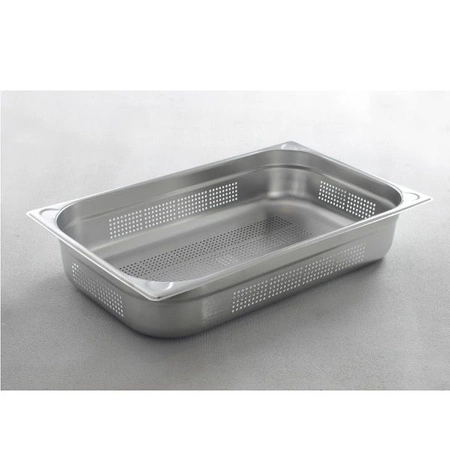 KITCHEN LINE perforovaný hrniec GN 1/1 z nerezovej ocele s hĺbkou 6,5 cm | HENDI 807125