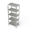 Nerezový 5-policový regál - 3 nastaviteľné police 70x60x180 cm | FORGAST