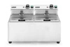 Elektrická fritéza 2-komorová, 2x8 l, 2x3,5 kW, studená zóna | HENDI 207307