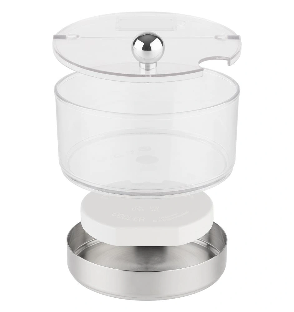 Malá chladiaca miska s oceľovým podstavcom Mini TOP FRESH s vložkou a pokrievkou, 15x11,5 cm | APS 11810