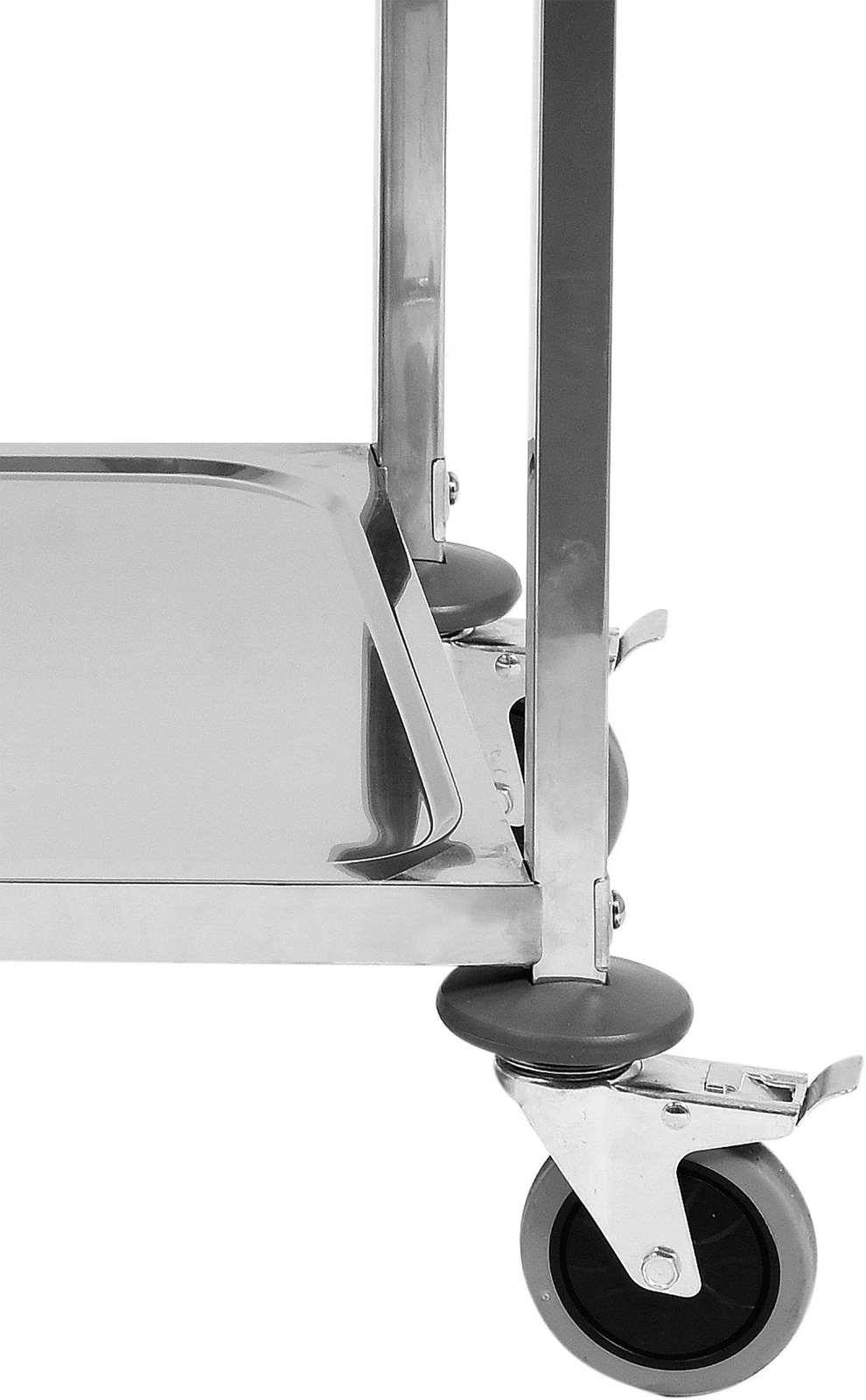 Nerezový skladací čašnícky vozík s 2 policami | YATO YG-09095