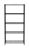 Chrómovaný čierny úložný regál s 5 policami HENDI 812990