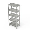 Nerezový 5-policový regál na chleba 110x40x180 cm | FORGAST
