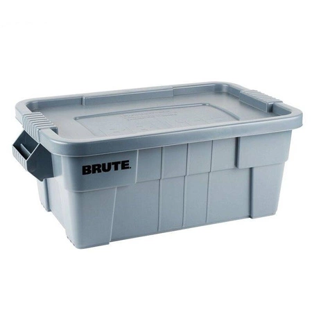 Polyetylénová nádoba na potraviny BRUTE, objem 53 l, sivá RUBBERMAID 9S30-00-GRY