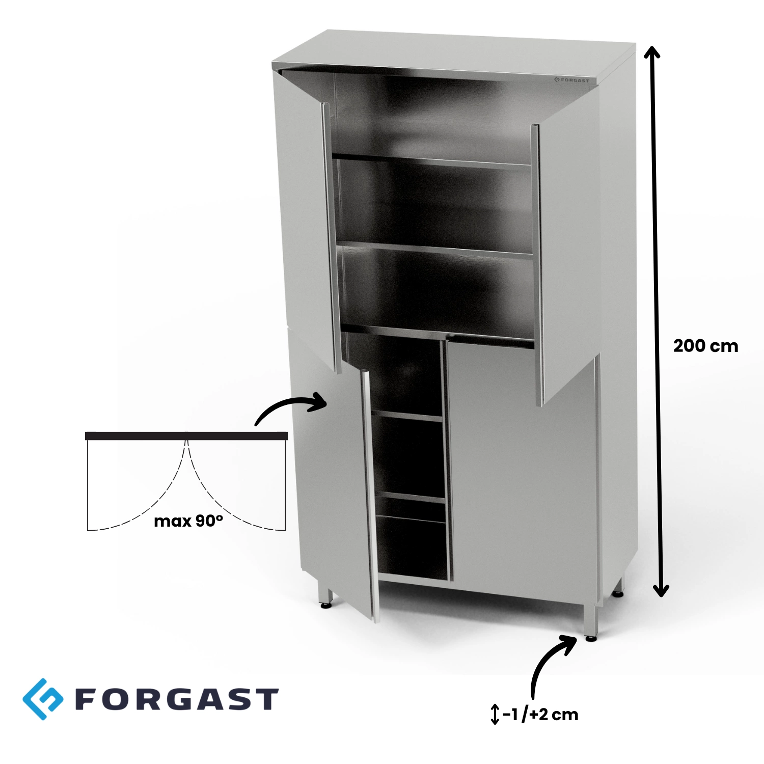 Delená skriňa 100x60x200 cm | FORGAST