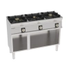Gastronomická plynová kuchyňa PCHM12FG9/1, Mosaico 74 a 90, 3-horáková hermetická, na otvorenej skrinke, 120 cm, 26 kW | TECNOINOX 313298