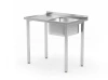 Stôl s umývadlom s 1 miskou, 80x60x85 cm | HENDI 816769