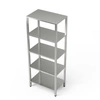 Nerezový regál s 5 policami 130x70x180 cm | FORGAST
