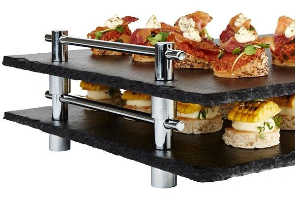 Doska HOCHSTAPLER, z bridlice, s úchytmi, GN 1/1, 53x32,5x6 cm | APS 966