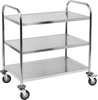 Nerezový skladací čašnícky vozík s 3 policami | YATO YG-09091