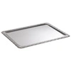 Podnos SCHÖNER ESSEN, s ozdobným okrajom, z nehrdzavejúcej ocele, 50x36x2 cm | APS 381