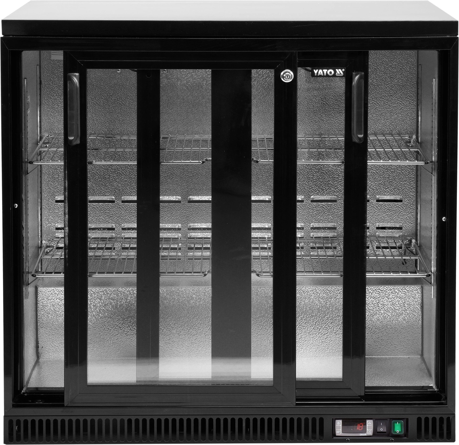 Chłodziarka do butelek, 227 l, aluminium, dynamiczne chłodzenie, automatyczne odszranianie | YATO YG-05356