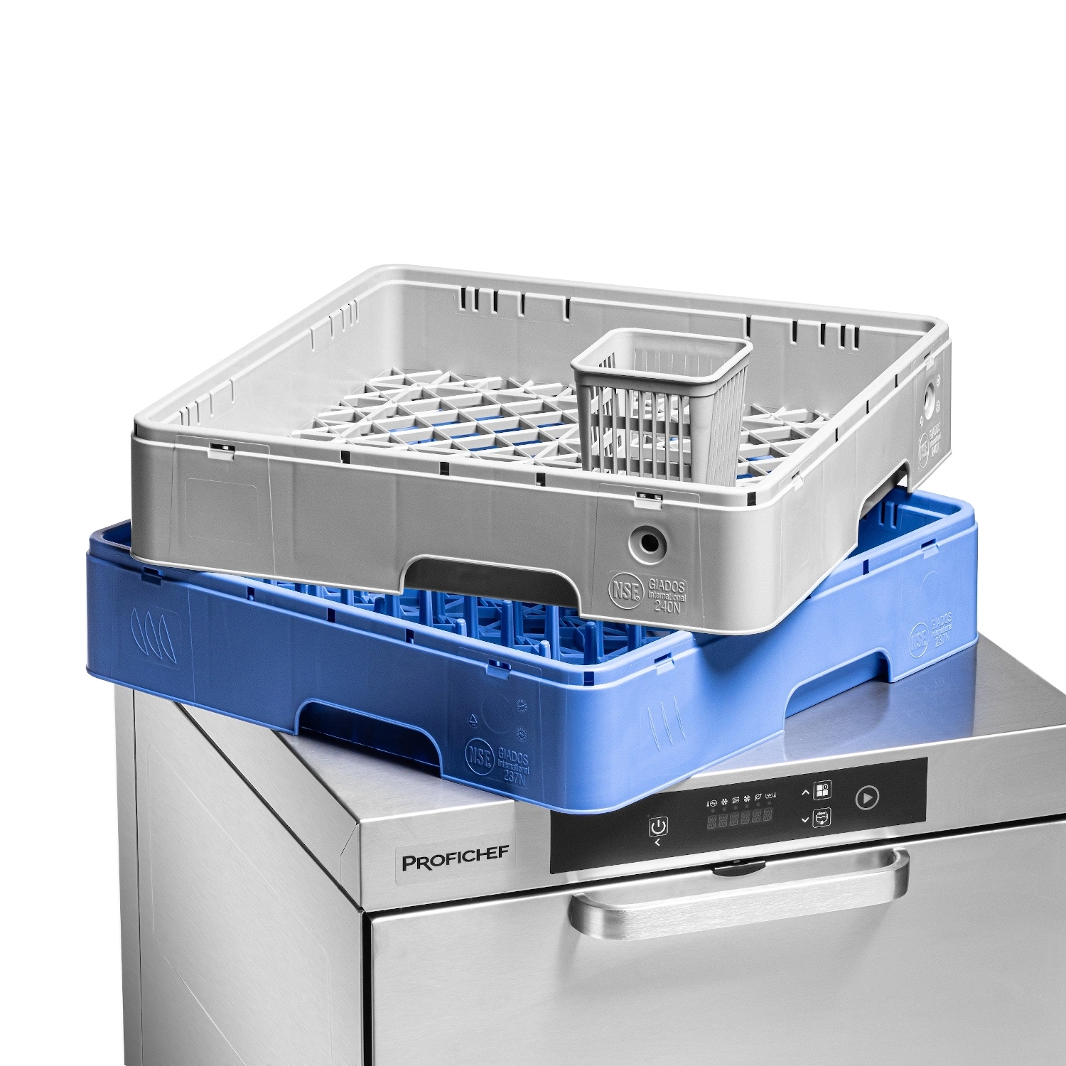 Univerzálna gastronomická umývačka riadu SMART, elektronické ovládanie, dávkovač umývacieho prostriedku, 3,25 kW, 230 V | PROFICHEF PCZ-04050