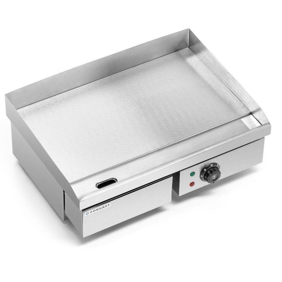 Elektrický grilovací plát, hladký, 50x35 cm, 3 kW | FORGAST FG09103