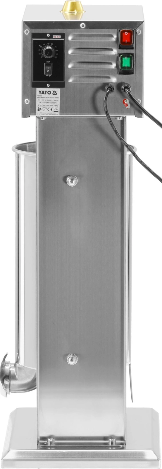 Elektrická vertikálna plnička klobás, 15 l | YATO YG-03382