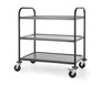 Čierny 3-policový čašnícky vozík Hendi 811320