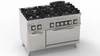 Gastronomický plynový sporák so 6 horákmi a elektrickou rúrou GN2/1 30 kW | TECNOINOX 713152