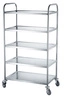Skladací čašnícky vozík z nehrdzavejúcej ocele s 5 policami HENDI 810125