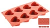 Forma na sušienky srdiečka, silikónová, 8 otvorov 30x17,5 cm | CONTACTO 6648/060