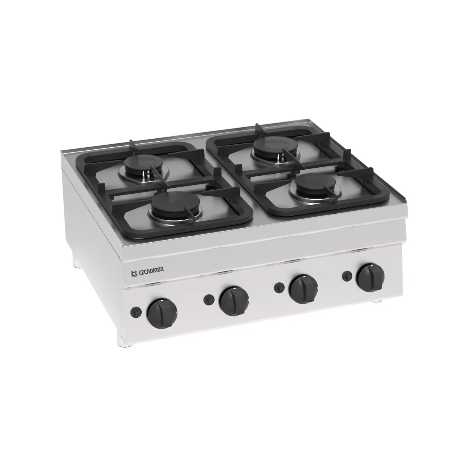 Plynový sporák stolový 4-horákový PC70G/6 Tecno60, 70x60x30 cm, 13,2 kW | TECNOINOX 113002