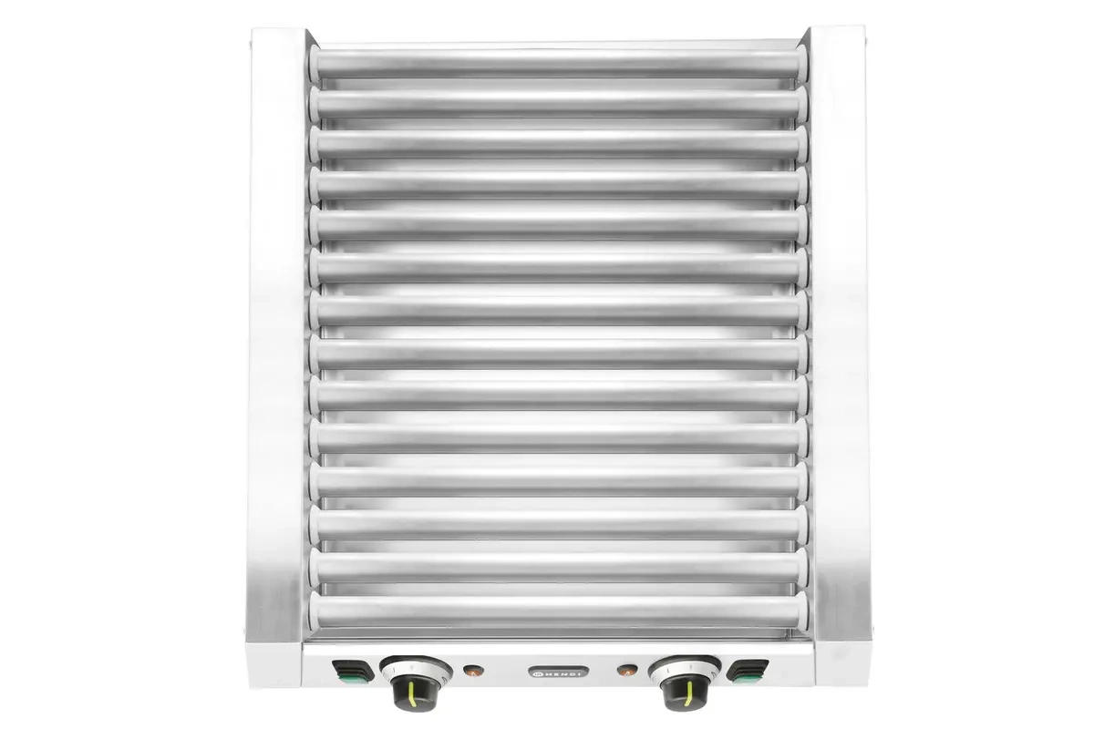 Dvojzónový ohrievač na párky, 14 valčekov, 1,23 kW, 230 V | HENDI 268667