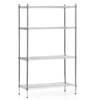 Skladací skladový regál z chrómovanej ocele, 4 police, 91x45,5x180 cm | FORGAST FG15132