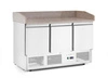 Chladiaci stôl 3-dverový na pizzu s nadstavcom, 570 l, 6 GN 1/4, 140x70x110 cm | ARKTIC 232033