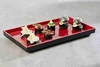 Tácňa ASIA PLUS GN 1/3 z melamínu, červeno-čierna, 32.5x17.6x3 cm | APS 15457