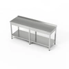 Nerezový pracovný stôl s policou 230x70x85 cm | FORGAST