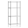 Skladací skladový regál z chrómovanej ocele, 4 police, 61x45,5x180 cm | FORGAST FG15131