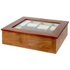 Krabica na čaj, drevo, tmavohnedá, 31x28x9 cm | APS 11776