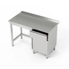 Pracovný stôl z nehrdzavejúcej ocele so skrinkou a zásuvkou 190x60x85 cm | FORGAST