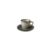 Šálka Bel 100 ml s tanierikom 11 cm Still Rustic sivá | KERA CERAMIKA 2.3.3.RUSTIC SIVÁ
