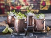 Pohár na MOSCOW MULE, sada 2 kusov, tepaná starožitná meď, priemer 9 cm, 500 ml | APS 93367