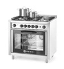 Plynový gastronomický sporák s 5 horákmi s rúrou, 16,7 kW, elektrická rúra | HENDI 225707