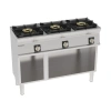 Gastronomický plynový sporák PCHM12FG9/3, Mosaico 74 a 90, 3-horákový hermetický, na otvorenej skrinke, 120 cm, verzia 33 kW | TECNOINOX 313300