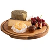Okrúhly servírovací podnos z dubového dreva, hnedý, 34x2 cm | APS 757