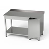 Nerezový pracovný stôl so skrinkou a spodnou policou 180x60x85 cm | FORGAST