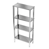 Nerezový 4-policový regál 80x50x180 cm | FORGAST