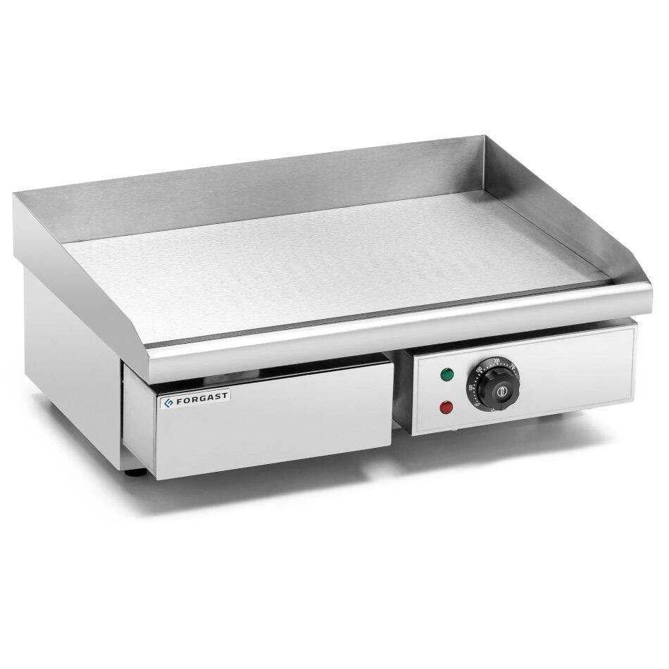 Elektrický grilovací plát, hladký, 50x35 cm, 3 kW | FORGAST FG09103