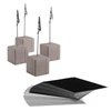 Stojan na karty, sada – 4 stojany a 30 kariet na popis, 3x3x12 cm | APS 71494