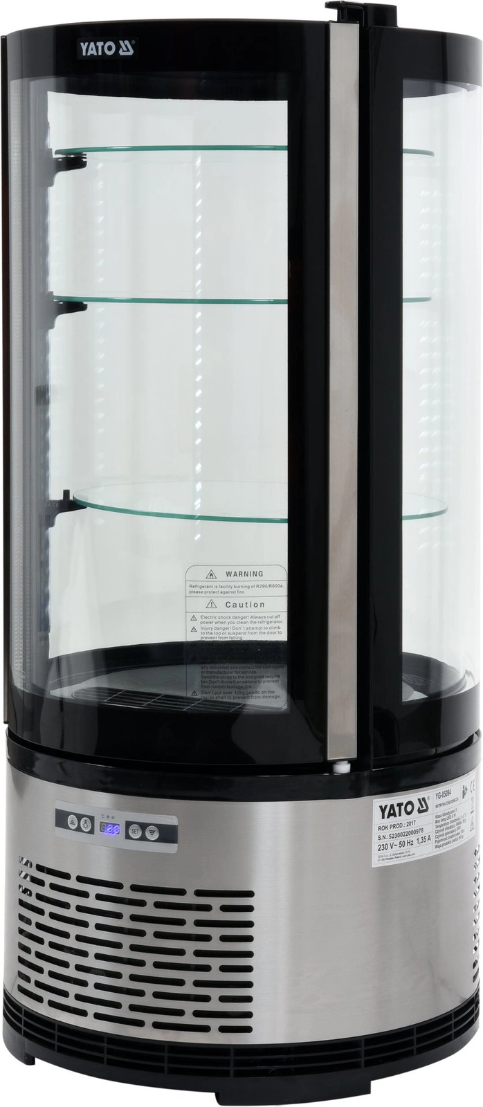 Chladiaca vitrína 100 l guľatá nastaviteľná | YATO YG-05094