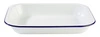 Misa ENAMELWARE, smaltovaná, biela s modrým lemovaním, 28x23x4.5 cm, 1.9 l | APS 40669