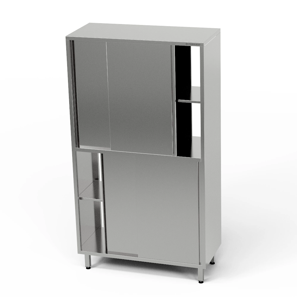 Nerezová priechodová skriňa delená 120x60x200 cm | FORGAST